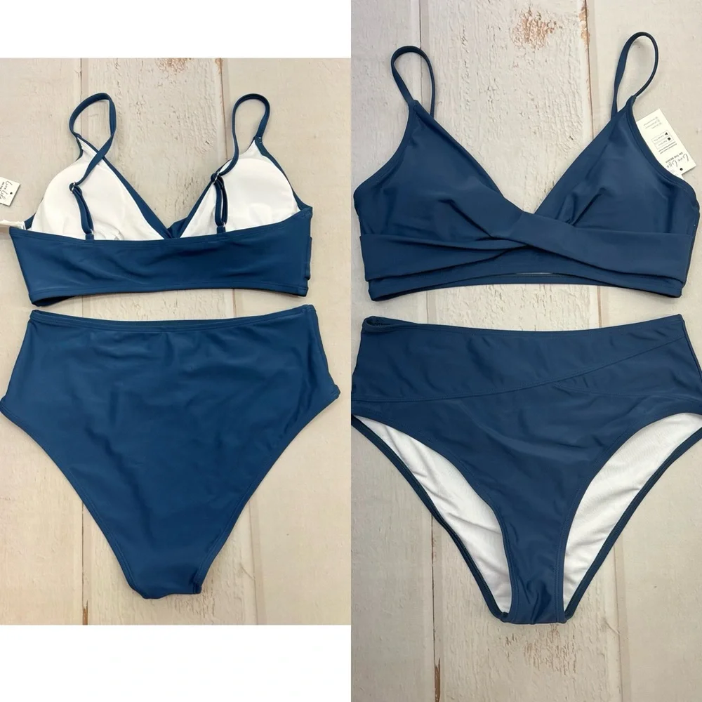 NWT Women's Twist High-Waist Bikini‎ Sets Swimsuit SIZE LARGE